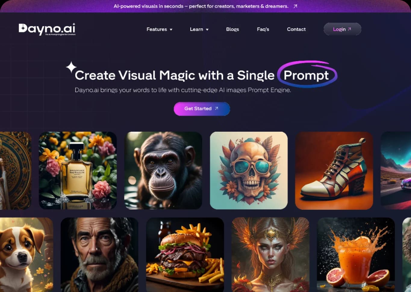 Dayno.ai AI image generation showcase