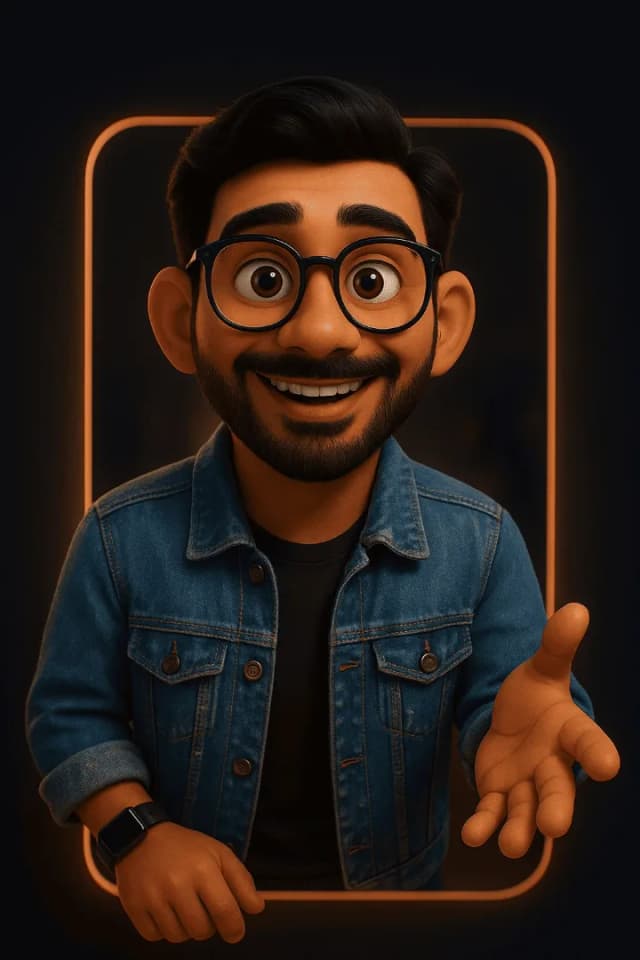 3D Cartoon Character Prompt – Smiling Young Man Design