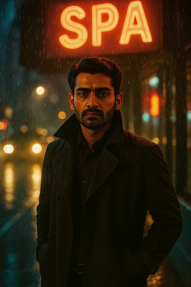 AI Neon Noir Portrait Prompts | Cinematic Rain Style