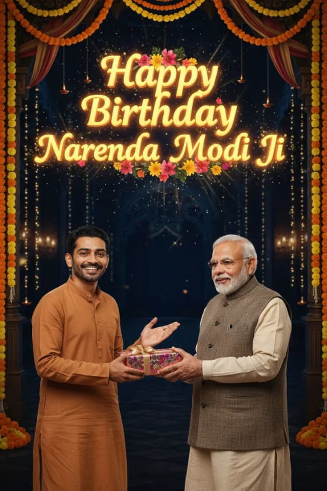 Prompt for Happy Birthday Narendra Modi & AI Photos